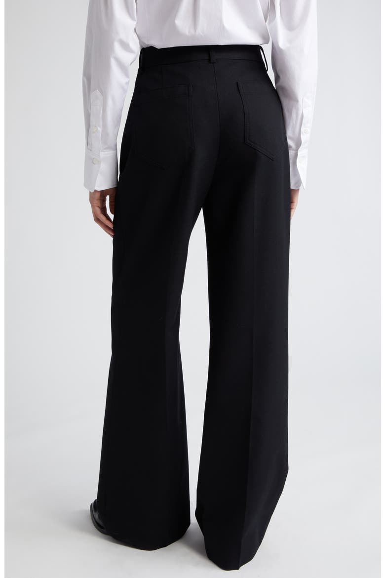 Alina Wide Leg Ponte Knit Trousers, Alternate, color, BLACK