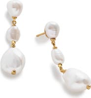 Monica Vinader Nura Reef Triple Freshwater Pearl Drop Earrings