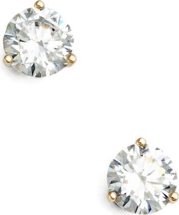 2 carat cubic zirconia stud earrings discount