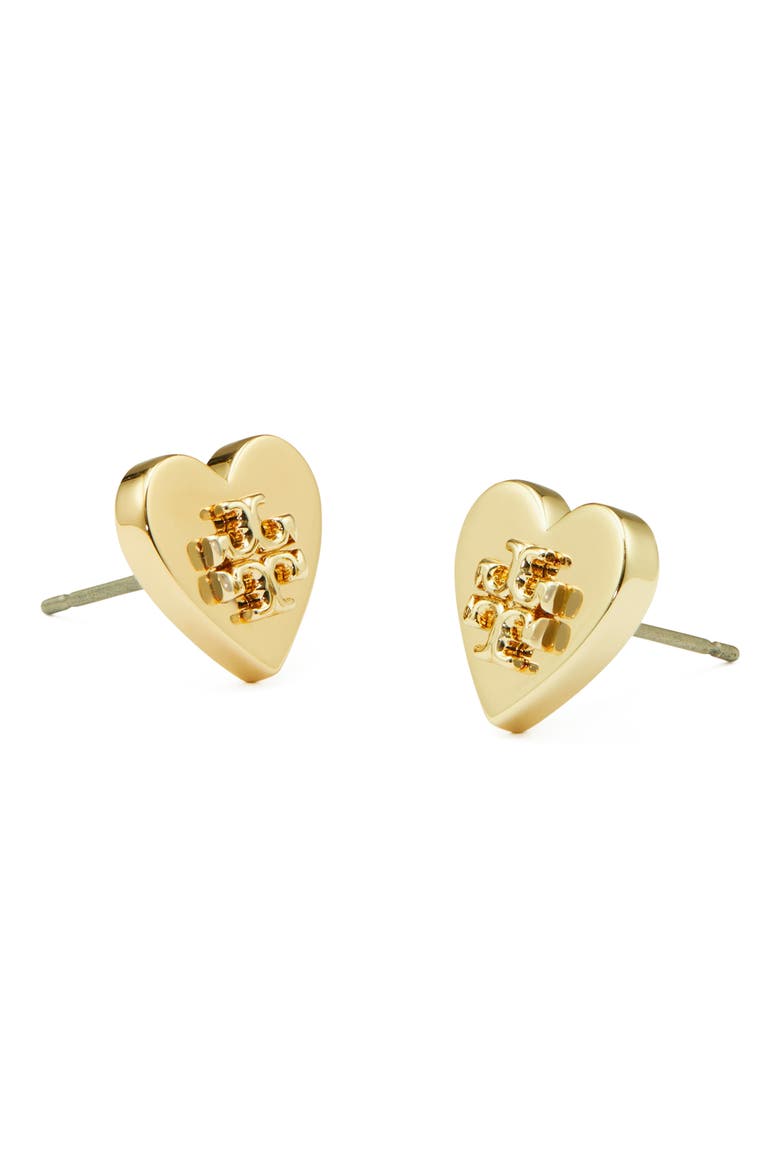 Forget Me Not Stud Earrings, Alternate, color, TORY GOLD