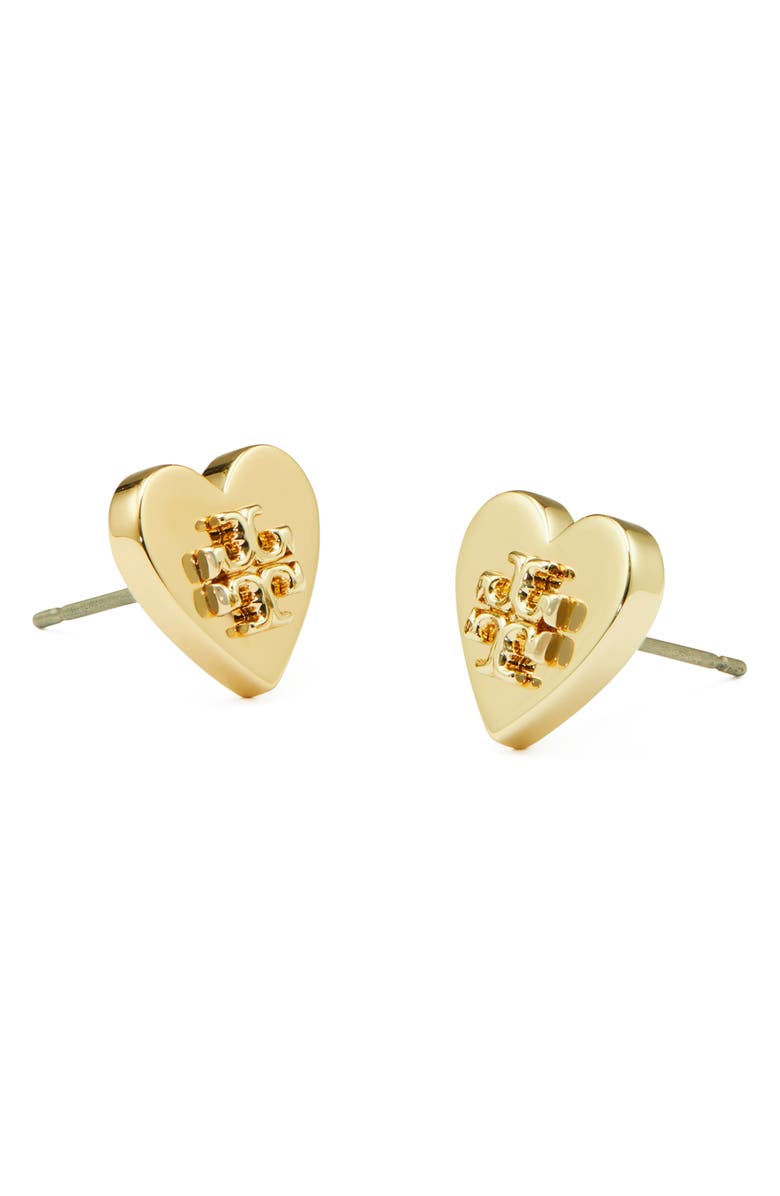 Tory Burch Forget Me Not Stud Earrings, Alternate, color, Tory Gold