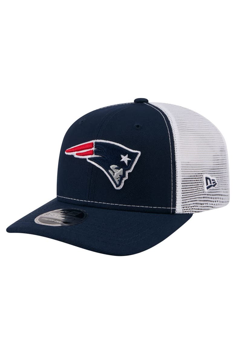 Men's New Era  Navy New England Patriots 9SEVENTY Trucker Adjustable Hat, Main, color, Navy