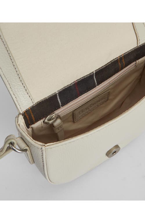 Barbour Laire Leather Saddle Bag In Light Sand