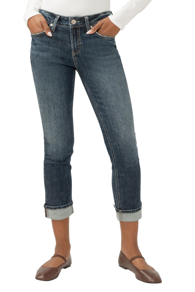 Suki Curvy Mid Rise Crop Straight Leg Jeans, Main, color, CHORD
