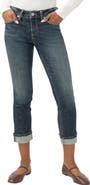 Silver Jeans Co. Suki Curvy Mid Rise Crop Straight Leg Jeans