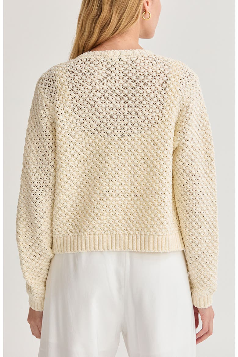 Basket Weave Knit Cardigan Tank Two Piece  Set, Alternate, color, Cream