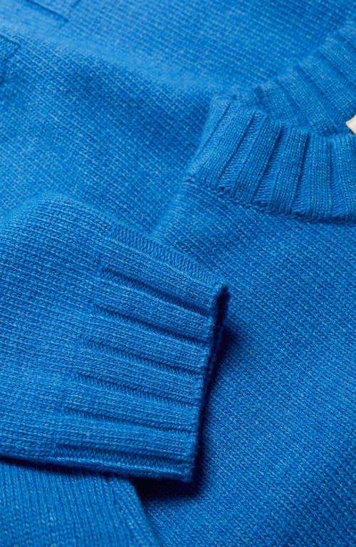 Seasalt Cornwall Evening Bay Merino Wool Blend Crewneck Sweater In Blue