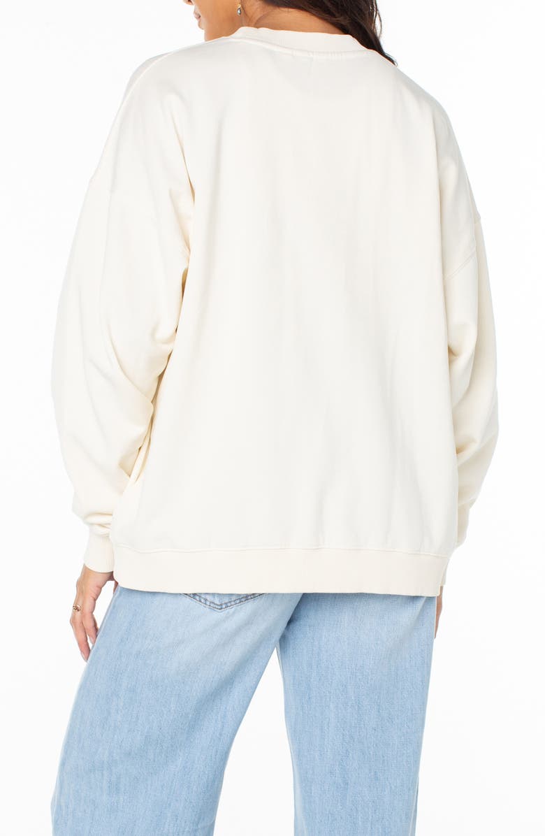 Roxy Line Up Oversize Graphic Sweatshirt, Alternate, color, Cloud Dancer