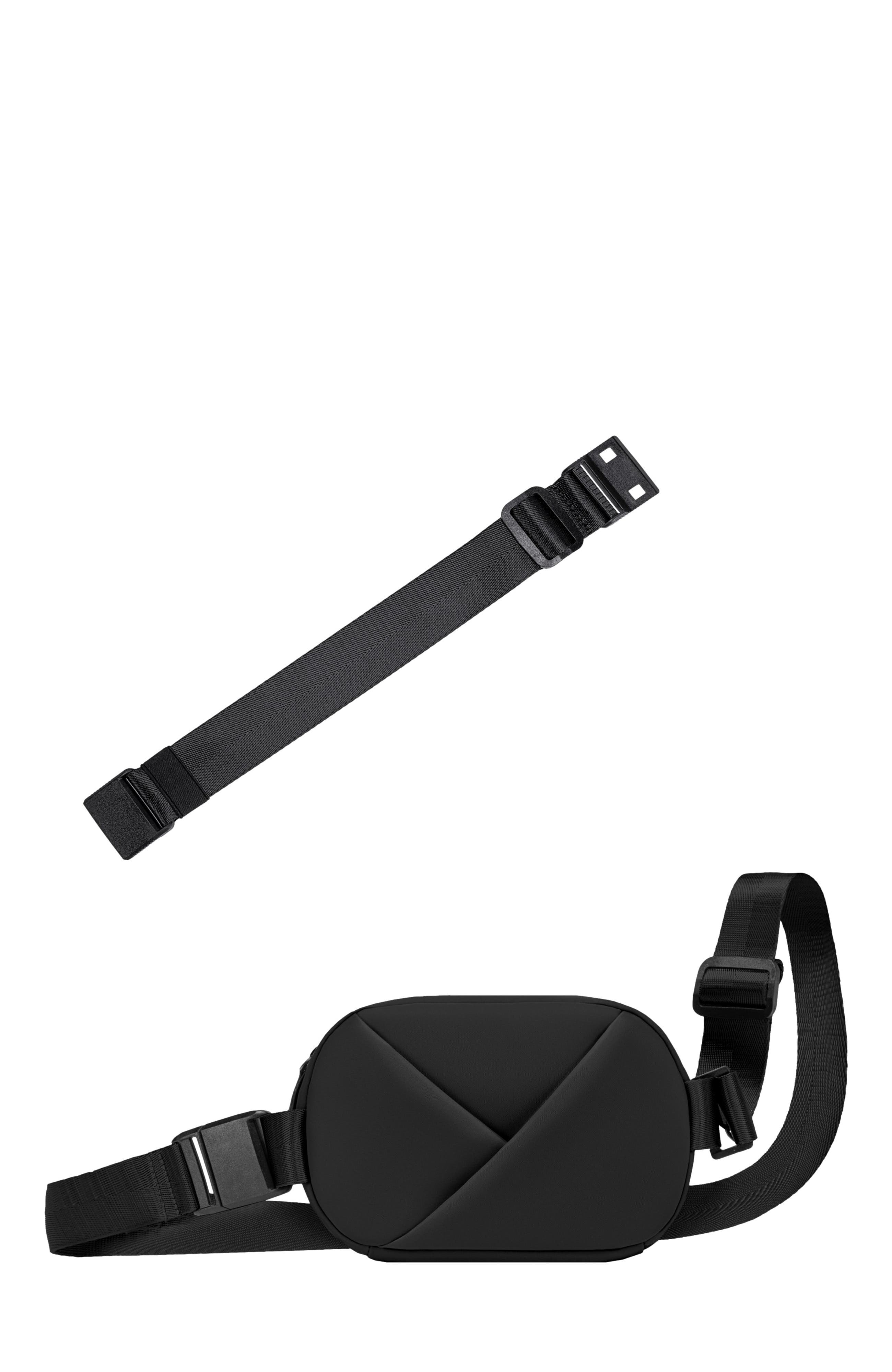 Lux and Nyx Origami Sling Belt Bag With Extender Strap, Main, color, Black