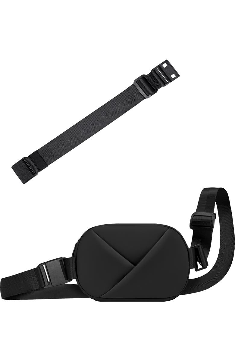 Lux and Nyx Origami Sling Belt Bag With Extender Strap, Main, color, Black