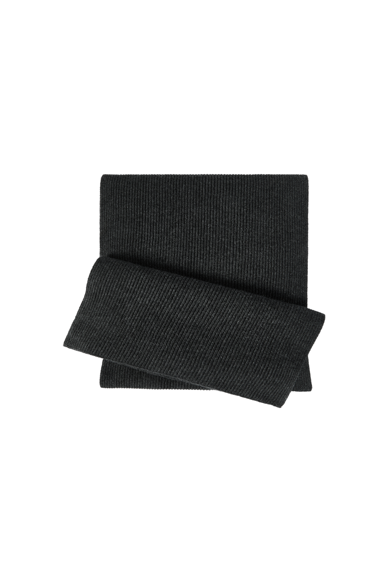 Cashmere English rib knit scarf, Alternate, color, Lignite Grey