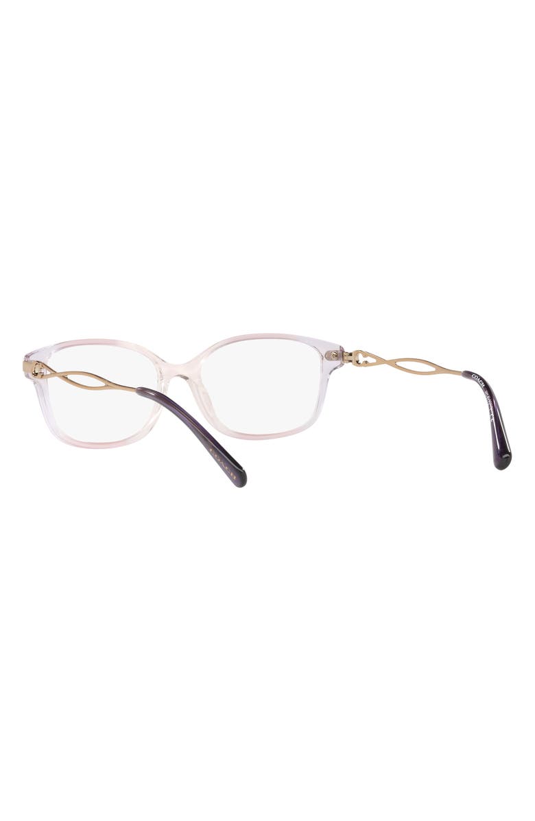 COACH 54mm Pillow Optical Glasses, Alternate, color, Tran Violt