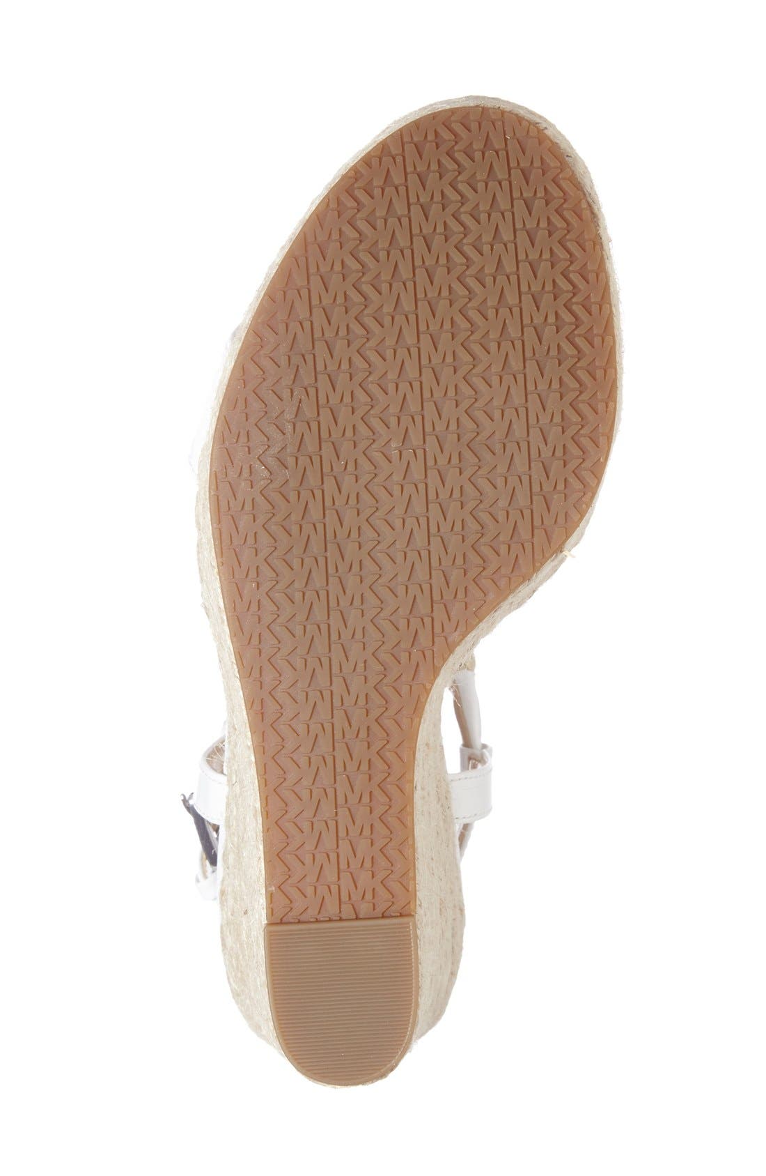 MICHAEL Michael Kors 'Holly' Espadrille Wedge Sandal, Alternate, color, 