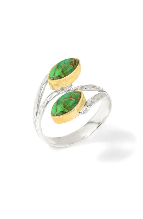 Stabilized Turquoise Cabochon Wrap Ring