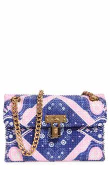Kurt Geiger London Crystal Fabric Mini Brixton Convertible Crossbody Bag
