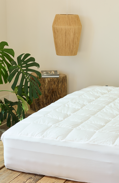 Slumber Cloud Performance Mattress Pad In White