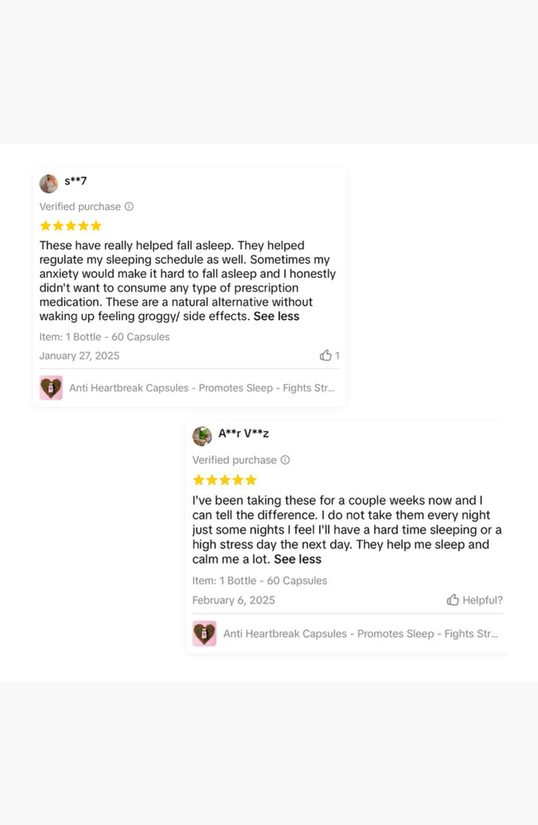 CRUSHED TONIC Anti-Heartbreak for Sleep & Anxiety Capsules, Alternate, color, NO COLOR