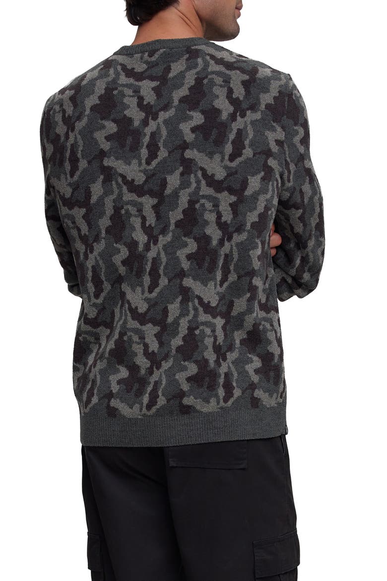 Camo Crewneck Sweatshirt, Alternate, color, GREEN CAMO