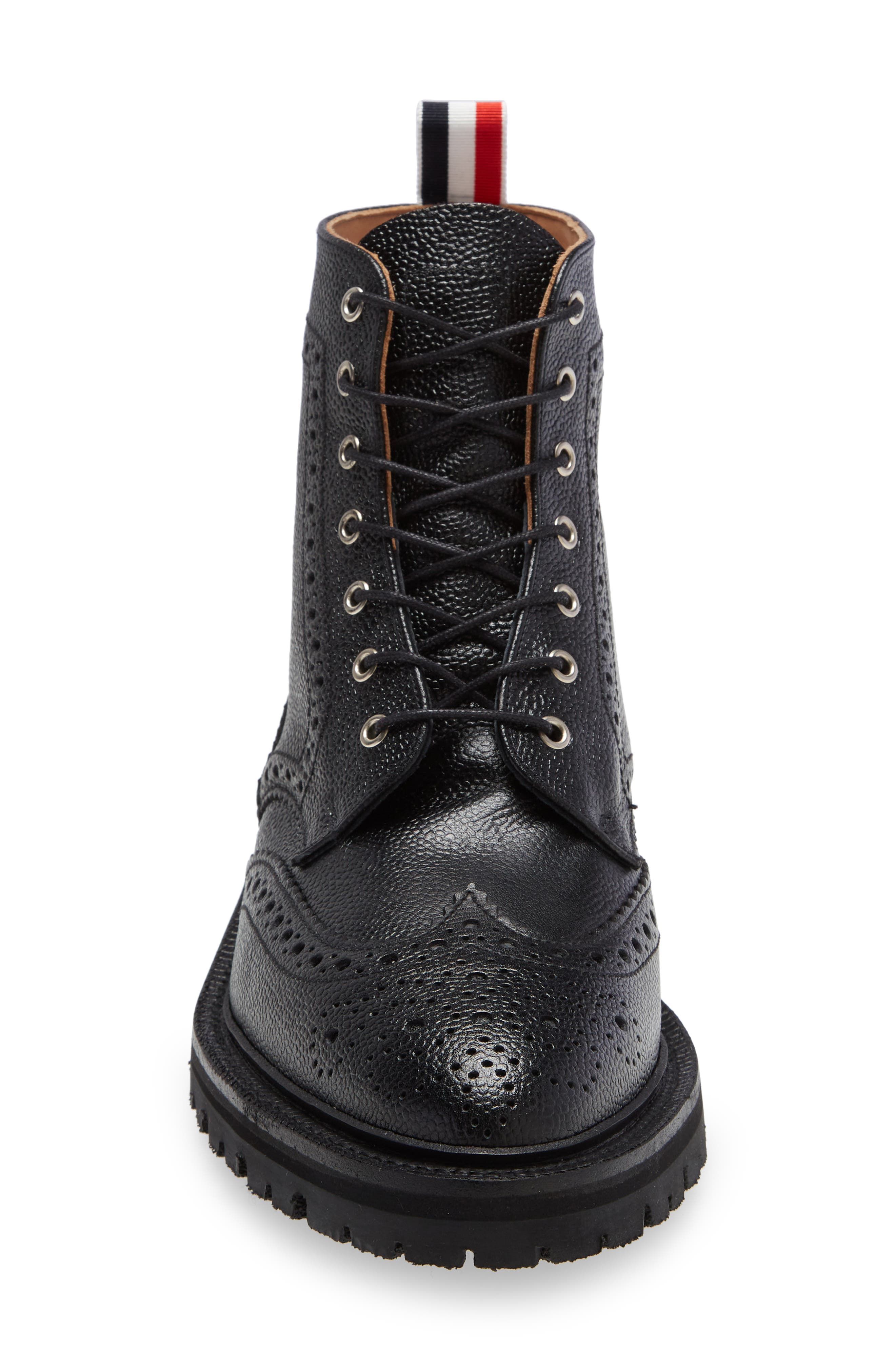 Thom Browne Classic Wingtip Boot, Alternate, color, Black