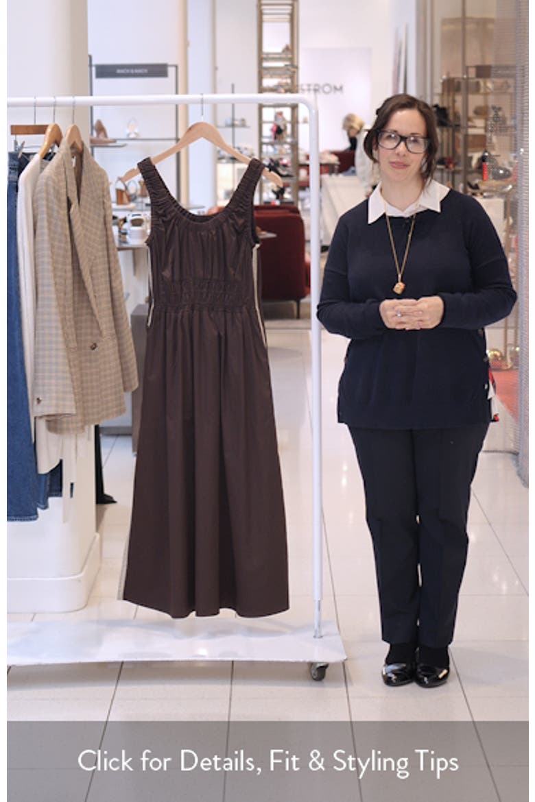 Anouk Side Stripe Smock Waist Cotton Dress video