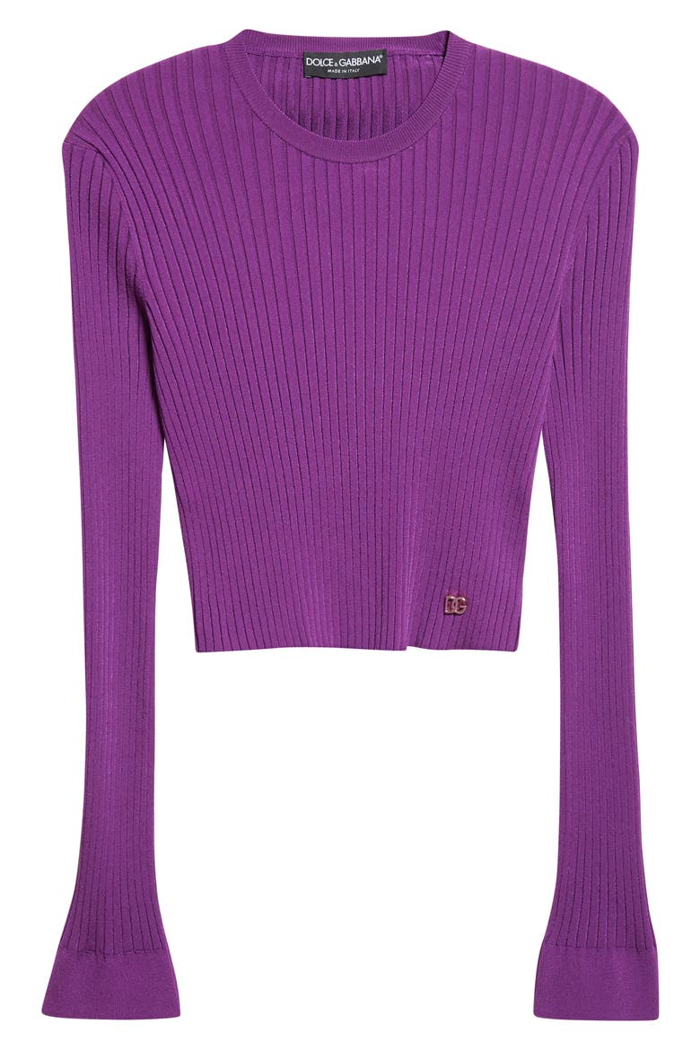 Crop Rib Sweater, Alternate, color, F0373 VIOLA 1