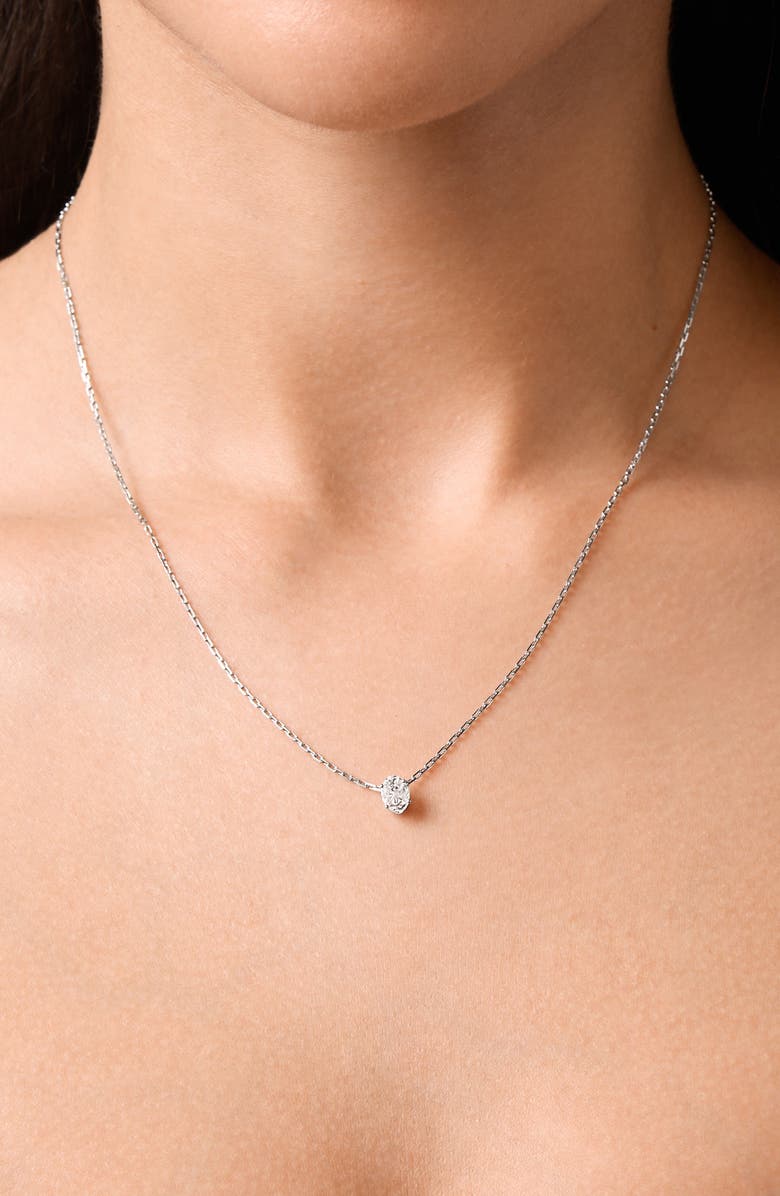 Bony Levy Mika Pie-Cut Diamond Pendant Necklace, Alternate, color, 18K White Gold