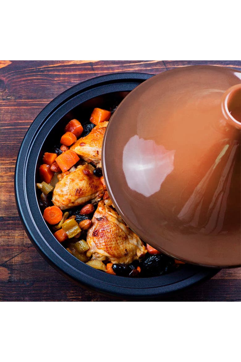 Moroccan Cast Iron Tagine, Alternate, color, Ivory