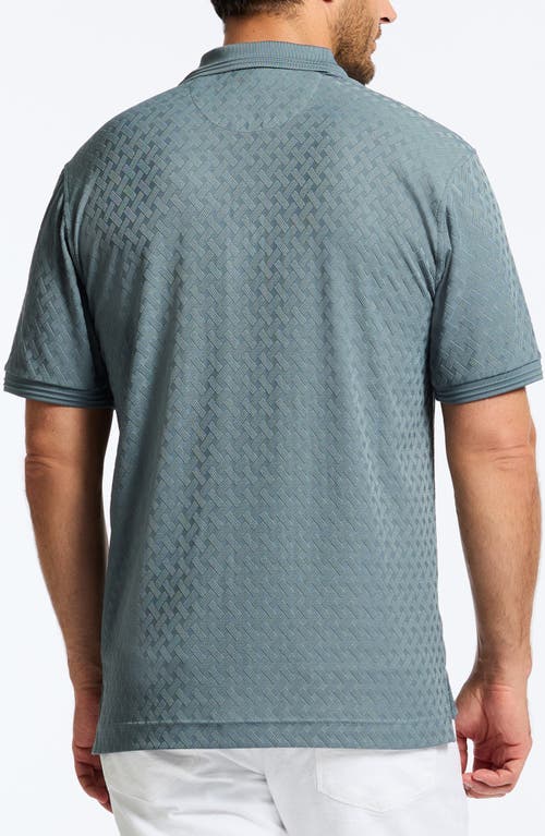 Shop Robert Graham Elias Basket Weave Knit Polo In Charcoal