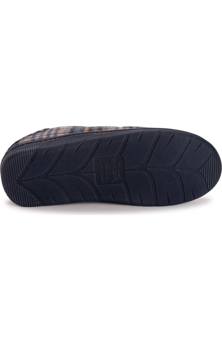 MUK LUKS Owen Step-Down Slipper, Alternate, color, Navy Plaid