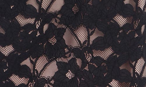 Jewel Badgley Mischka Lace Strapless Gown In Black