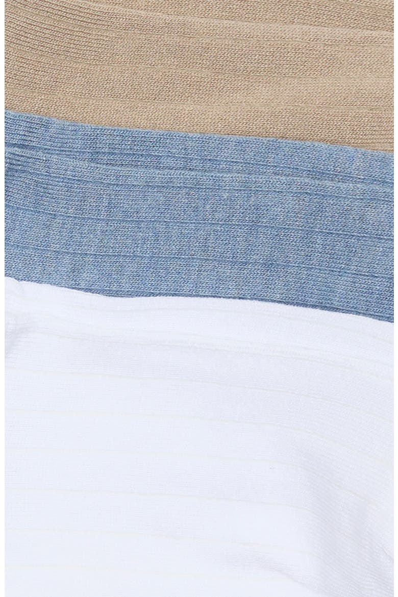 3-Pack Rib No-Show Socks, Alternate, color, LIGHT BLUE HEATHER MULTI