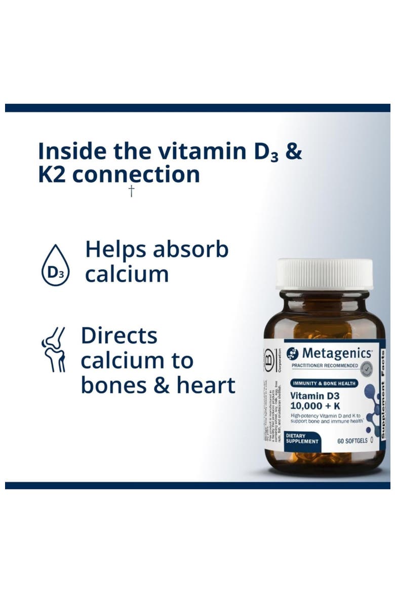 Vitamin D3 and K2 Immune Support Softgels 60 Softgels, Alternate, color, None