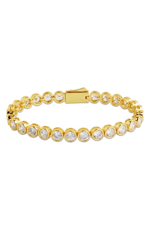 Helene Bezel Cubic Zirconia Tennis Bracelet