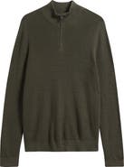 Nordstrom Cotton & Cashmere Quarter Zip Sweater