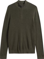 Nordstrom Cotton & Cashmere Quarter Zip Sweater