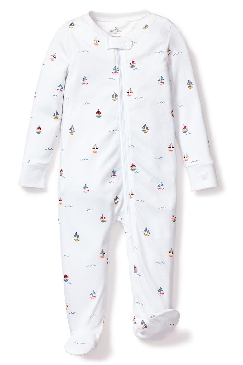 Bateau Pima Romper, Main, color, WHITE