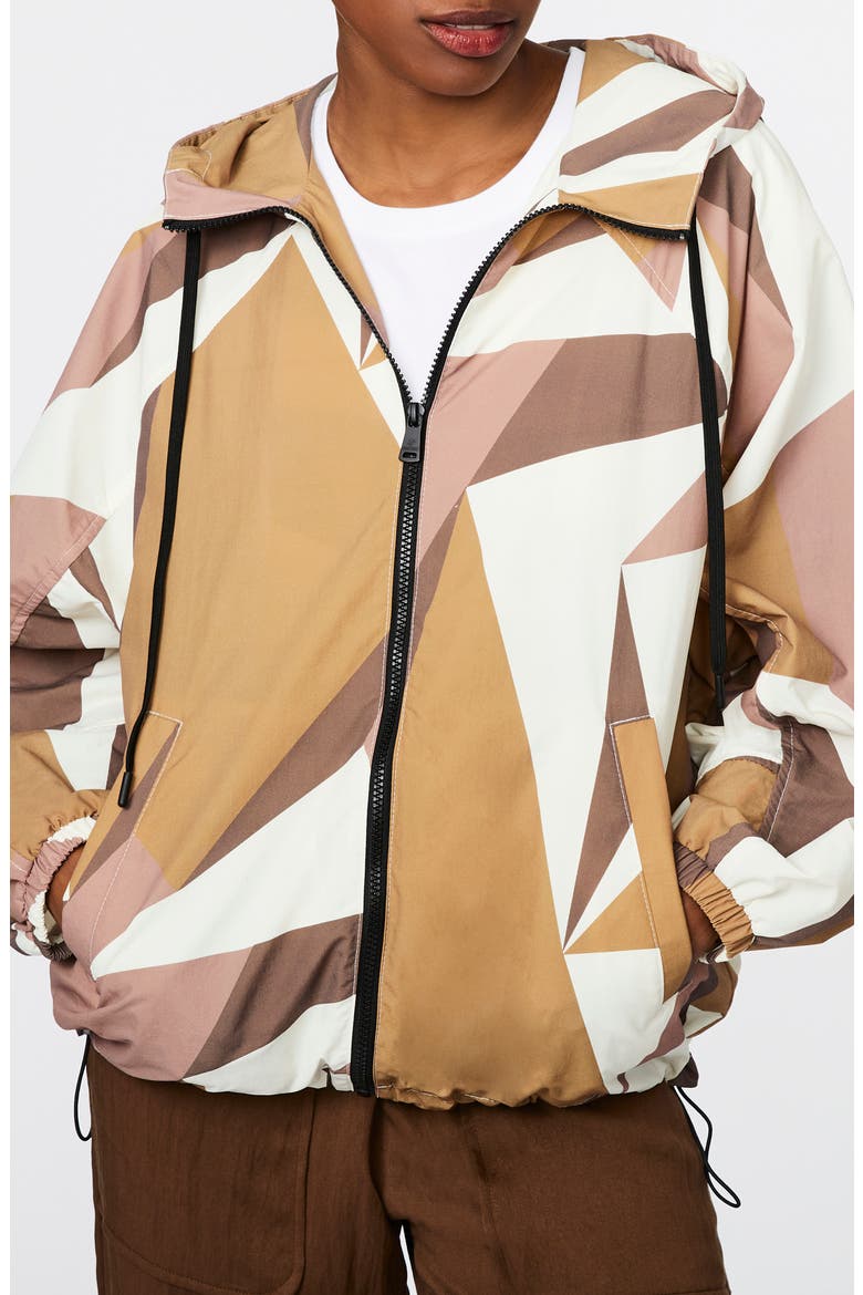 Abstract Safari Print Recycled Nylon Hooded Jacket, Alternate, color, ABSTSAFAPR