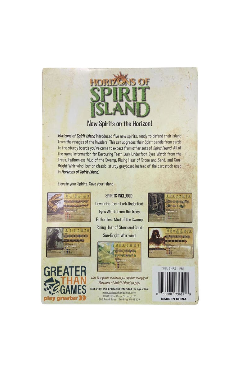 Greater Than Games Horizons Of Spirit Island Classic Spirit Panel Boards 5 Greyboard Panels, Alternate, color, Multicolored