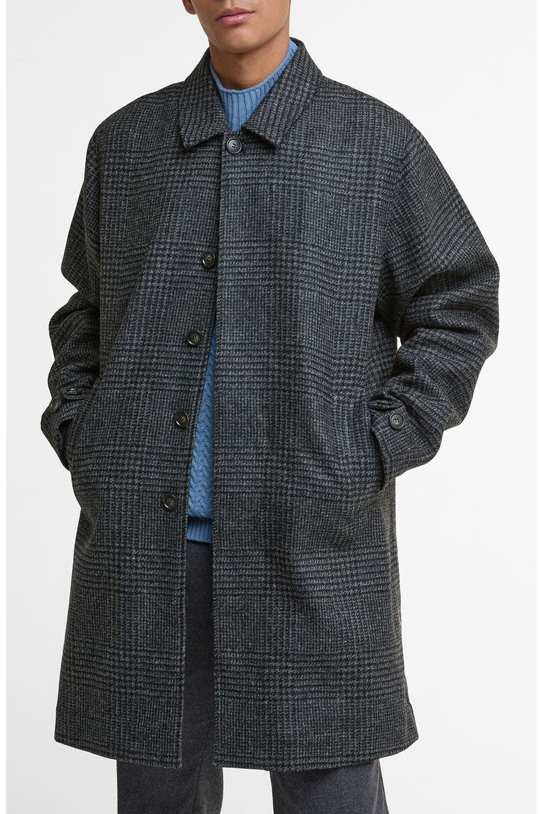 Lorden Plaid Wool Overcoat, Main, color, CHARCOAL