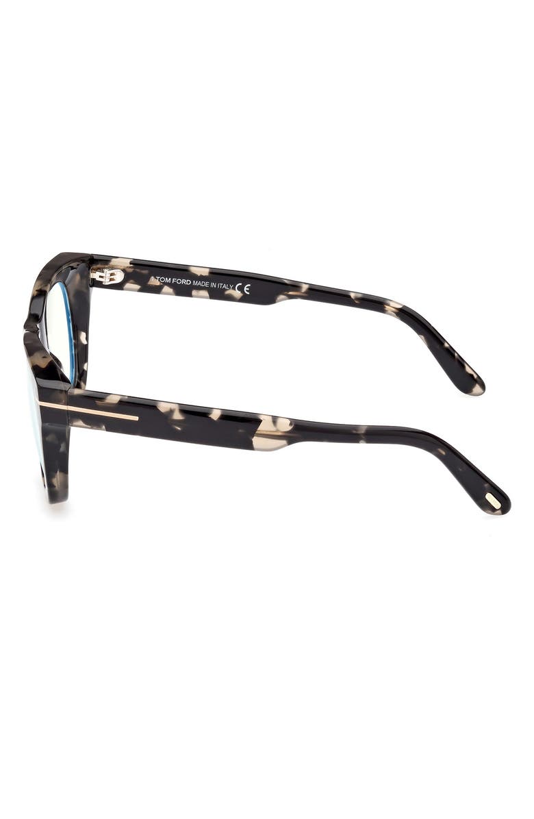 TOM FORD 48mm Square Blue Light Blocking Glasses, Alternate, color, 