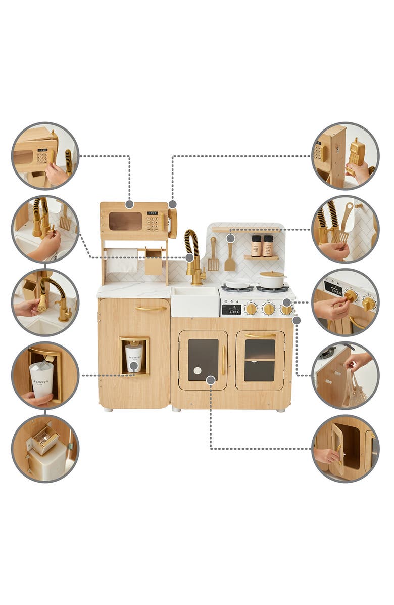Teamson Kids Chef Cyprus Kitchen Playset, Alternate, color, Light Oak/ White