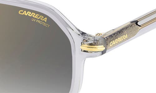Carrera Eyewear Carrera 54mm Rectangular Sunglasses In Grey Gold/grey Sf Gd Sp