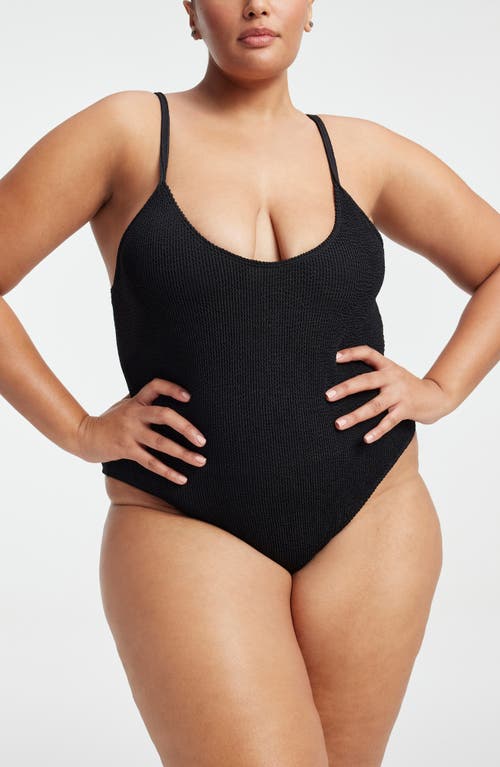 Good American Always Fits One-piece Swimsuit In Black002