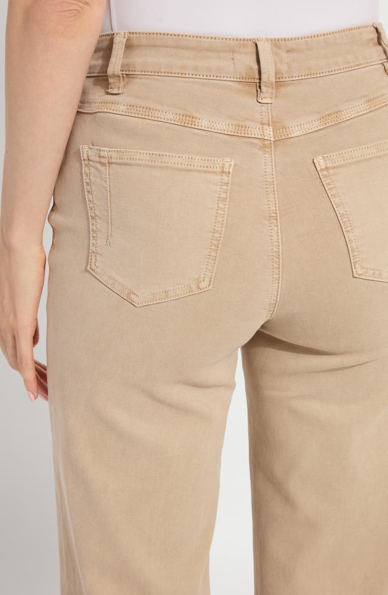 Lysse Iris Flat Front Wide Leg Jeans, Alternate, color, Asutex Desert Khaki
