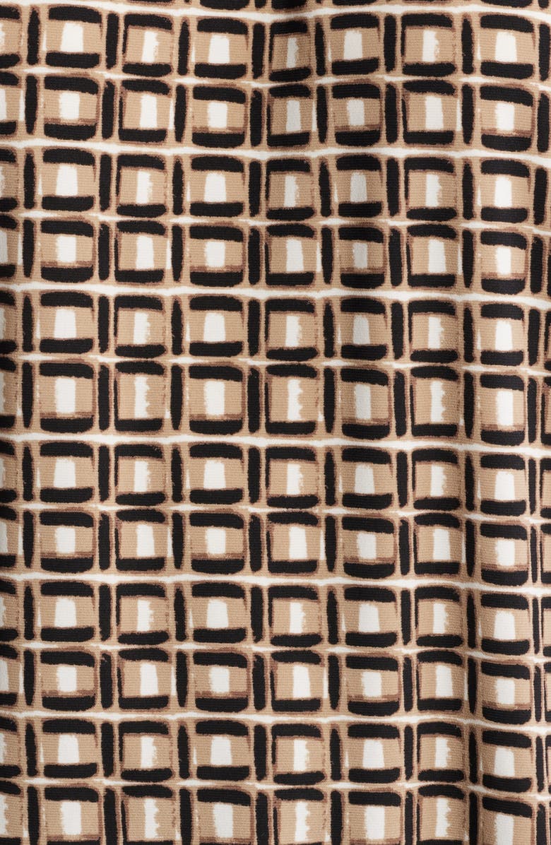 AK ANNE KLEIN Keyhole Peasant Top, Alternate, color, Anne Black/ Latte