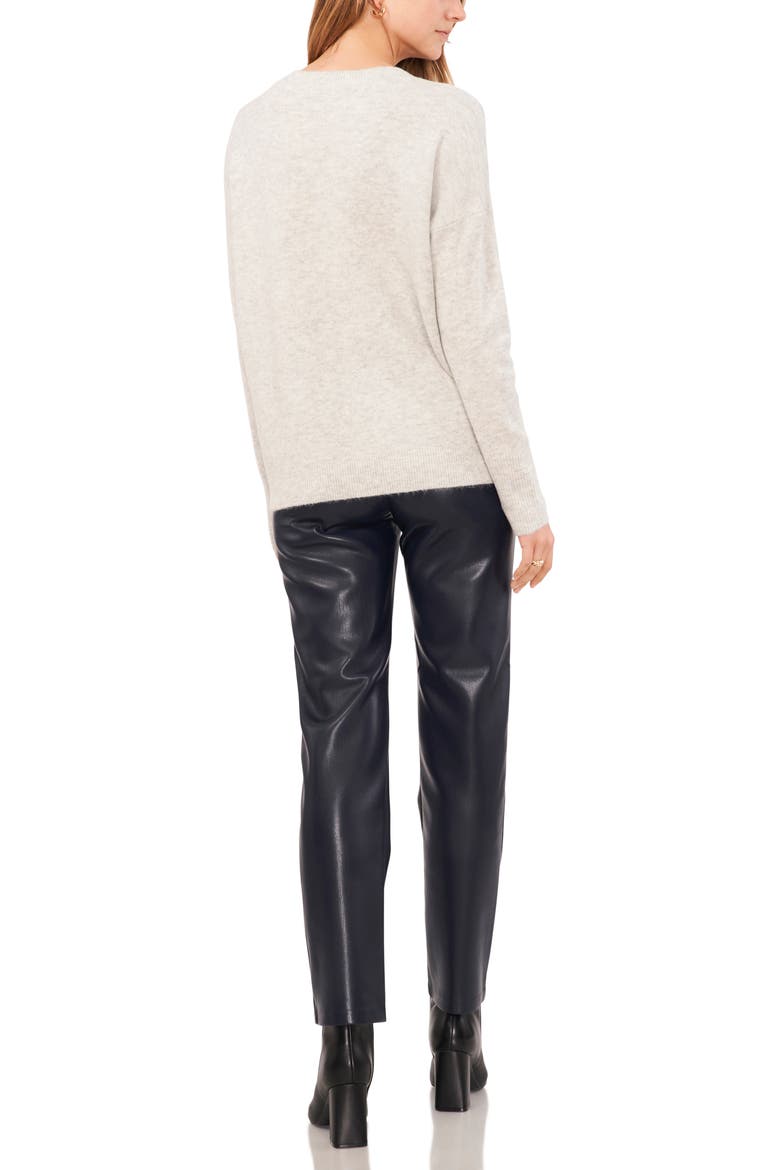 Sequin Stripe Sweater, Alternate, color, SILVER HTHR