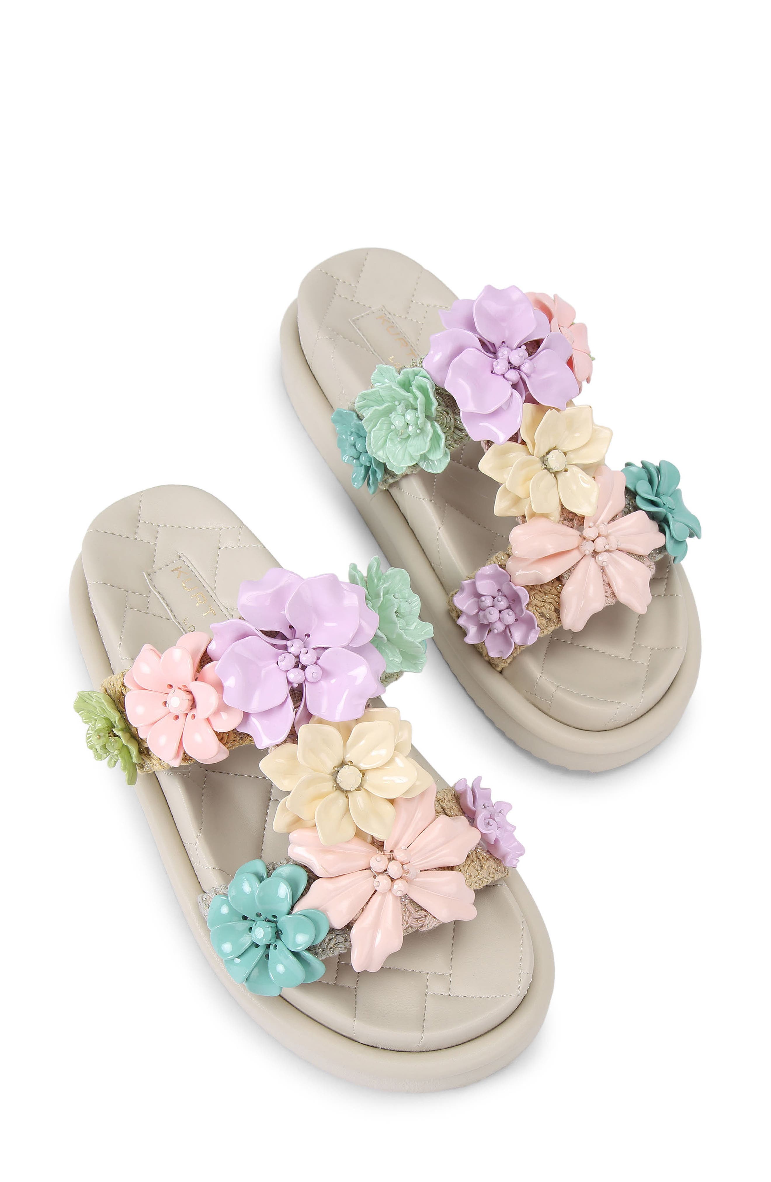 Kurt Geiger London Orson Flower Embellished Sandal, Alternate, color, 