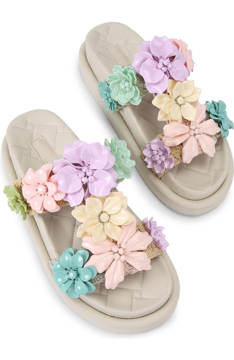 Kurt Geiger London Orson Flower Embellished Sandal, Alternate, color,