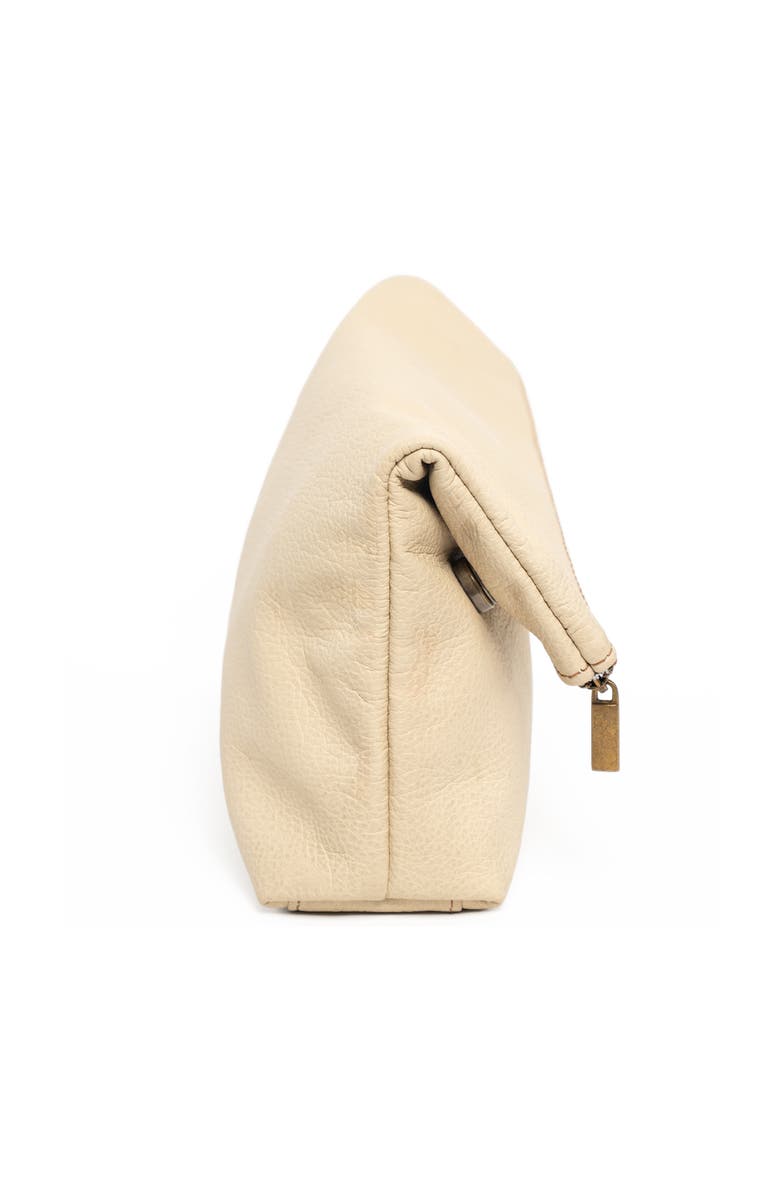 Deux Mains Asymmetric Makeup Bag, Alternate, color, Bone
