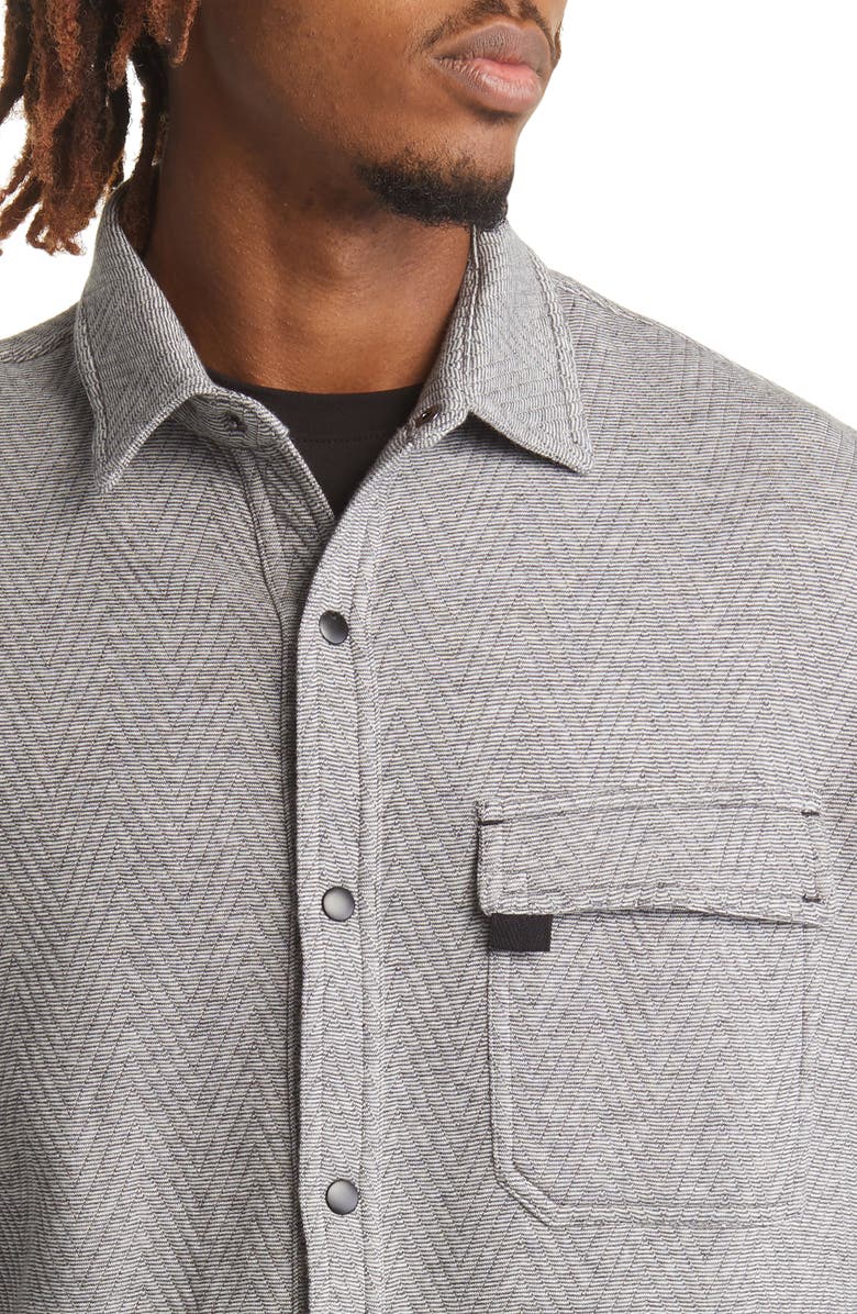 Zella Commuter Herringbone Shirt Jacket, Alternate, color, 